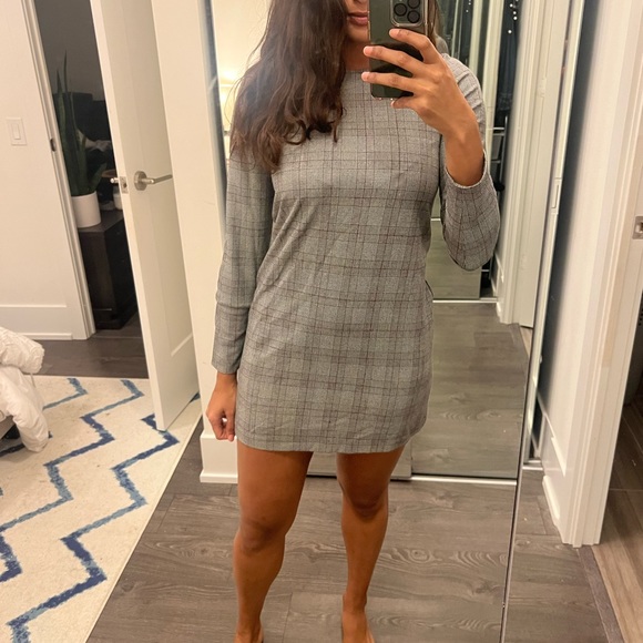 Glen plaid mini dress - Picture 2 of 4